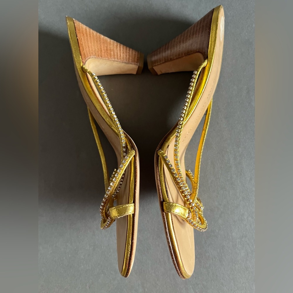 Giuseppe Zanotti Gold Embellished Heels - Picture 4 of 11